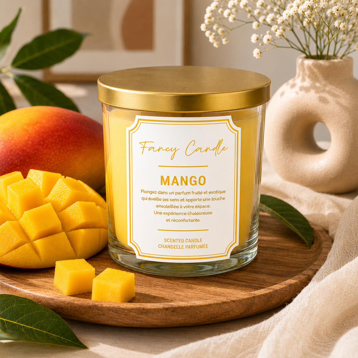 Bougie à la cire de soja - Mangue
